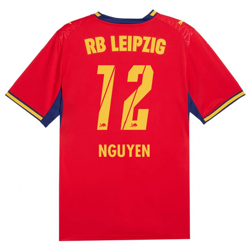 Danxen Dámské Vu Nguyen #12 Červená Žlutá Královská Modř Daleko Hráčské Dresy 2026/27 Dres