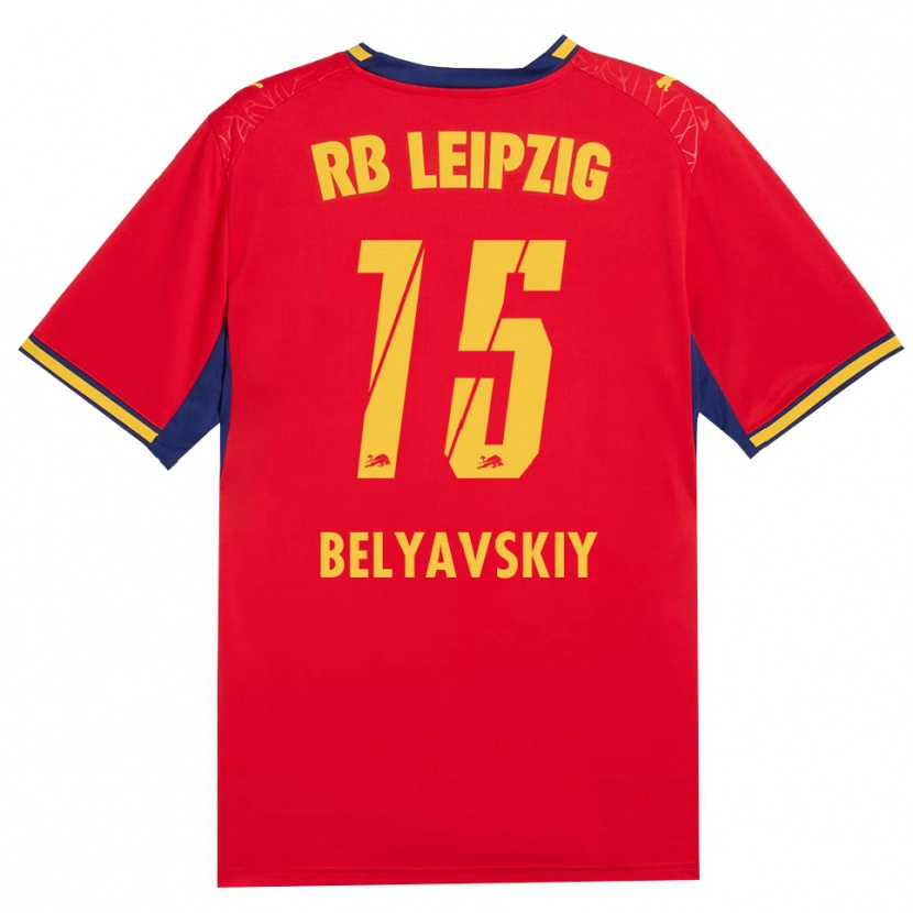 Danxen Dámské David Belyavskiy #15 Červená Žlutá Královská Modř Daleko Hráčské Dresy 2026/27 Dres