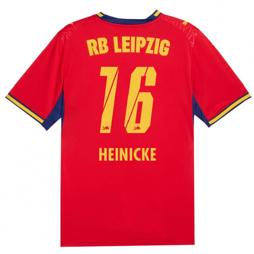 Danxen Dámské Niklas Heinicke #16 Červená Žlutá Královská Modř Daleko Hráčské Dresy 2026/27 Dres