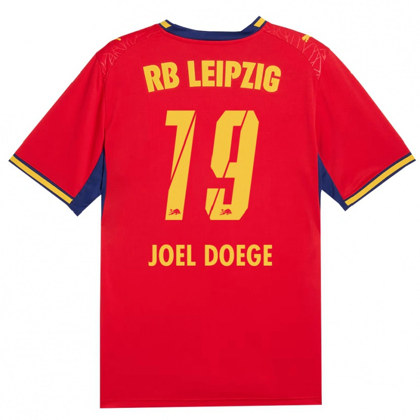 Danxen Dámské Louis Joel Doege #19 Červená Žlutá Královská Modř Daleko Hráčské Dresy 2026/27 Dres