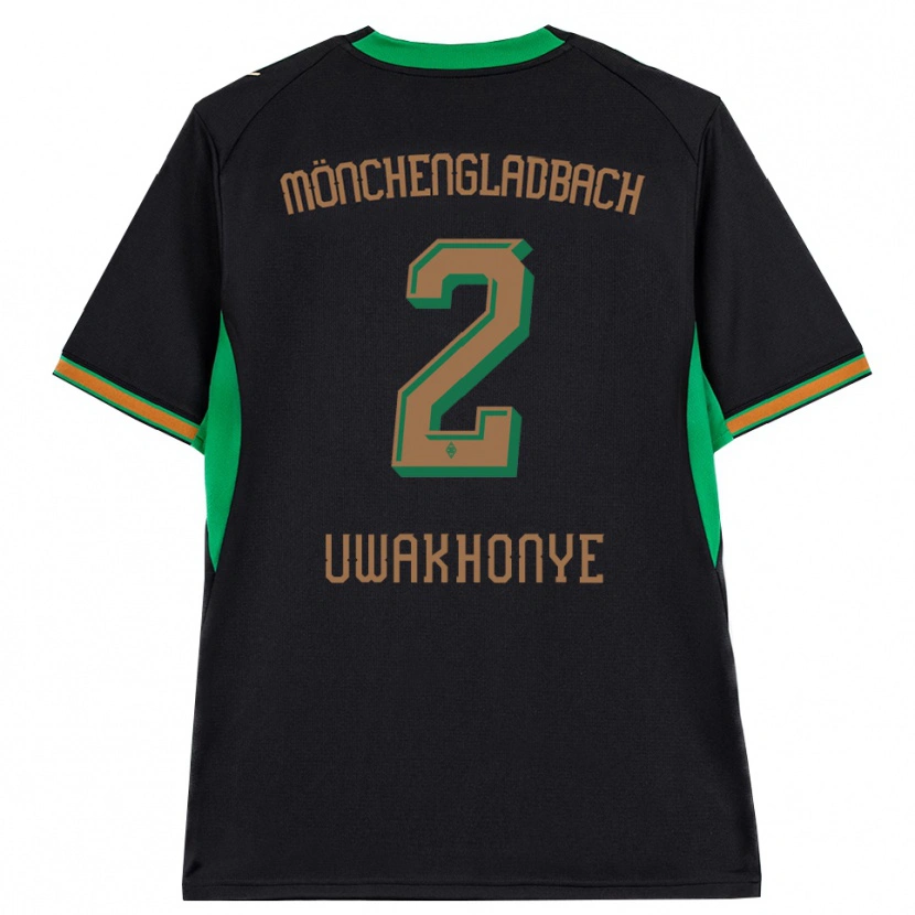 Danxen Dámské Joel Uwakhonye #2 Černá Oranžová Zelená Hnědá Daleko Hráčské Dresy 2026/27 Dres