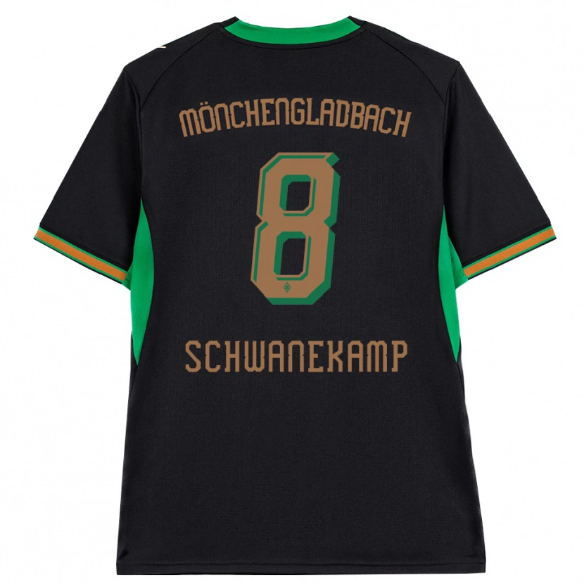 Danxen Dámské Jana Schwanekamp #8 Černá Oranžová Zelená Hnědá Daleko Hráčské Dresy 2026/27 Dres