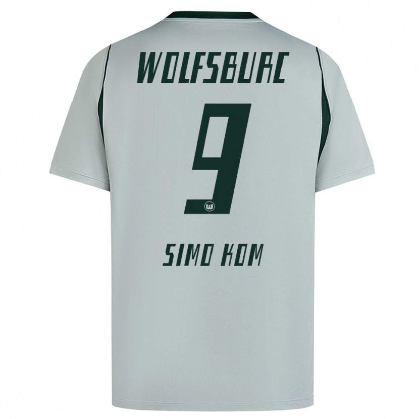Danxen Dámské Yvan Simo Kom #9 Šedá Zelená Daleko Hráčské Dresy 2026/27 Dres