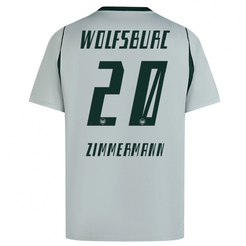 Danxen Dámské Elia Zimmermann #20 Šedá Zelená Daleko Hráčské Dresy 2026/27 Dres