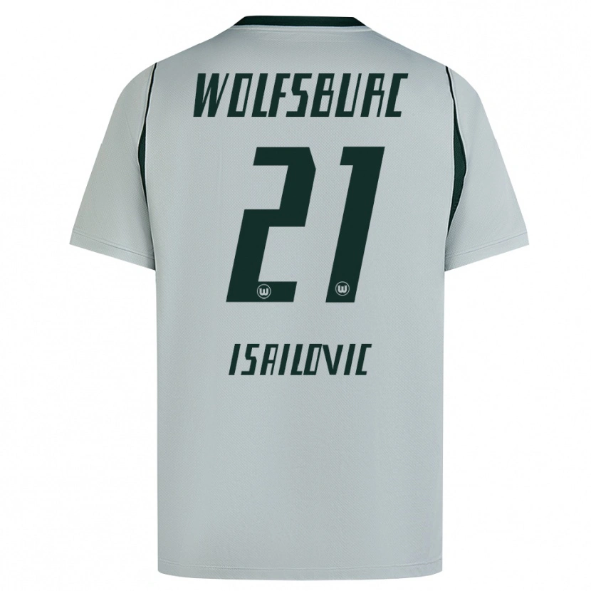 Danxen Dámské Nikola Isailovic #21 Šedá Zelená Daleko Hráčské Dresy 2026/27 Dres