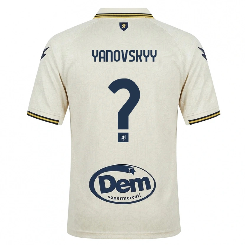 Danxen Dámské Riccardo Yanovskyy #0 Oldlace Žlutá Černá Daleko Hráčské Dresy 2026/27 Dres
