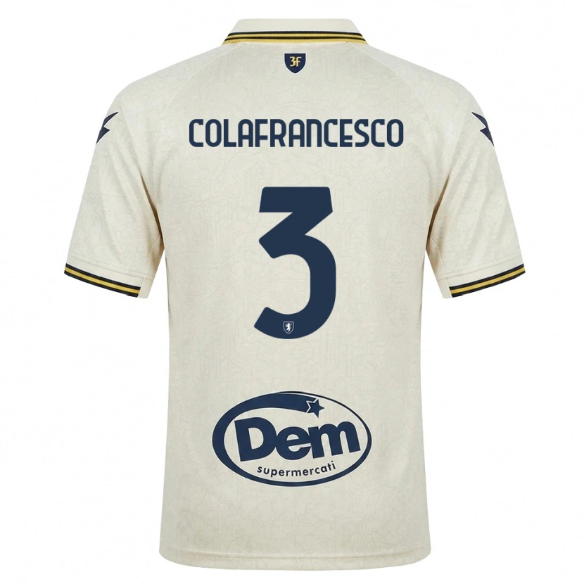 Danxen Dámské Filippo Colafrancesco #3 Oldlace Žlutá Černá Daleko Hráčské Dresy 2026/27 Dres