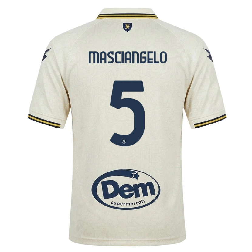 Danxen Dámské Edoardo Masciangelo #5 Oldlace Žlutá Černá Daleko Hráčské Dresy 2026/27 Dres