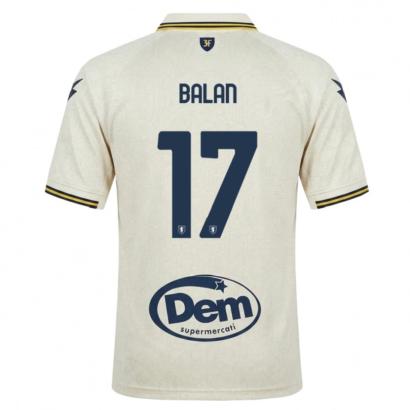 Danxen Dámské Raul Balan #17 Oldlace Žlutá Černá Daleko Hráčské Dresy 2026/27 Dres