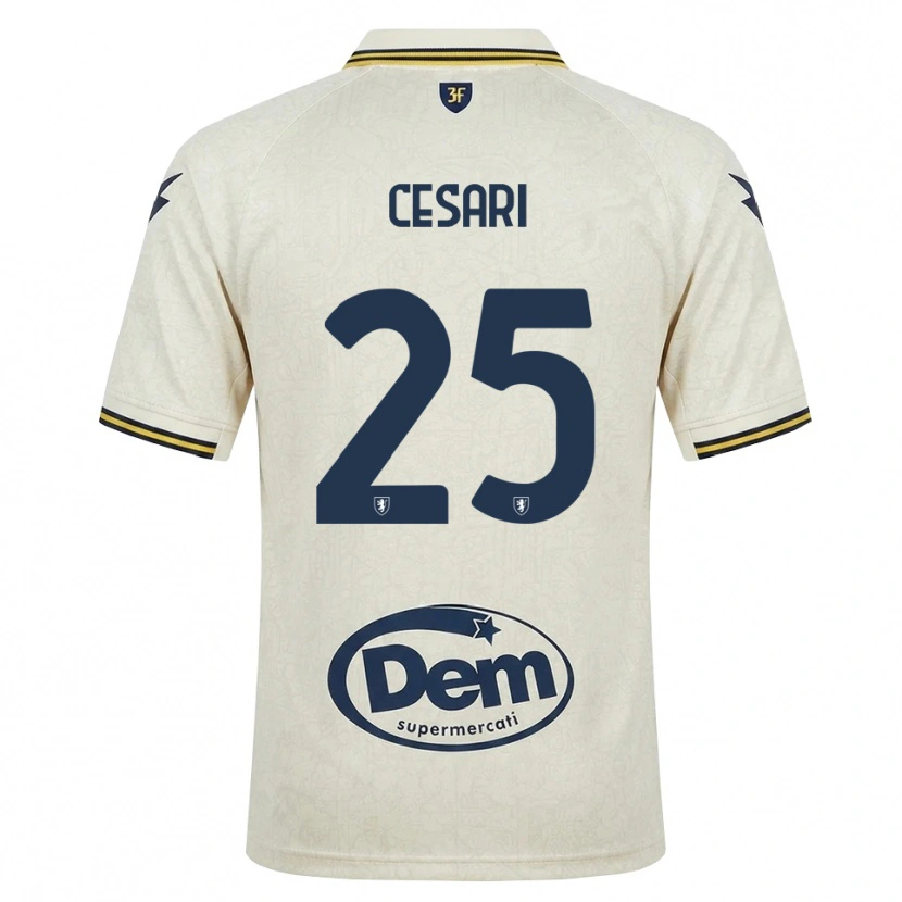 Danxen Dámské Nicolò Cesari #25 Oldlace Žlutá Černá Daleko Hráčské Dresy 2026/27 Dres