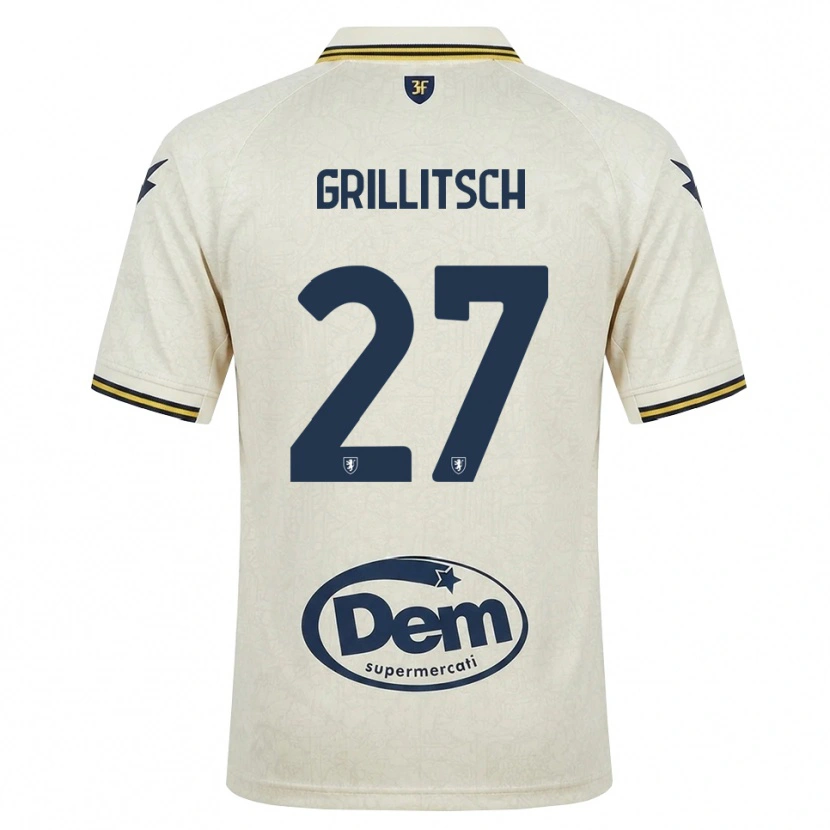 Danxen Dámské Florian Grillitsch #27 Oldlace Žlutá Černá Daleko Hráčské Dresy 2026/27 Dres