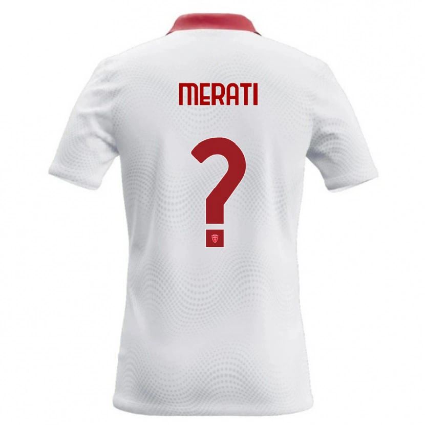Danxen Dámské Mattia Merati #0 Bílá Červená Daleko Hráčské Dresy 2026/27 Dres