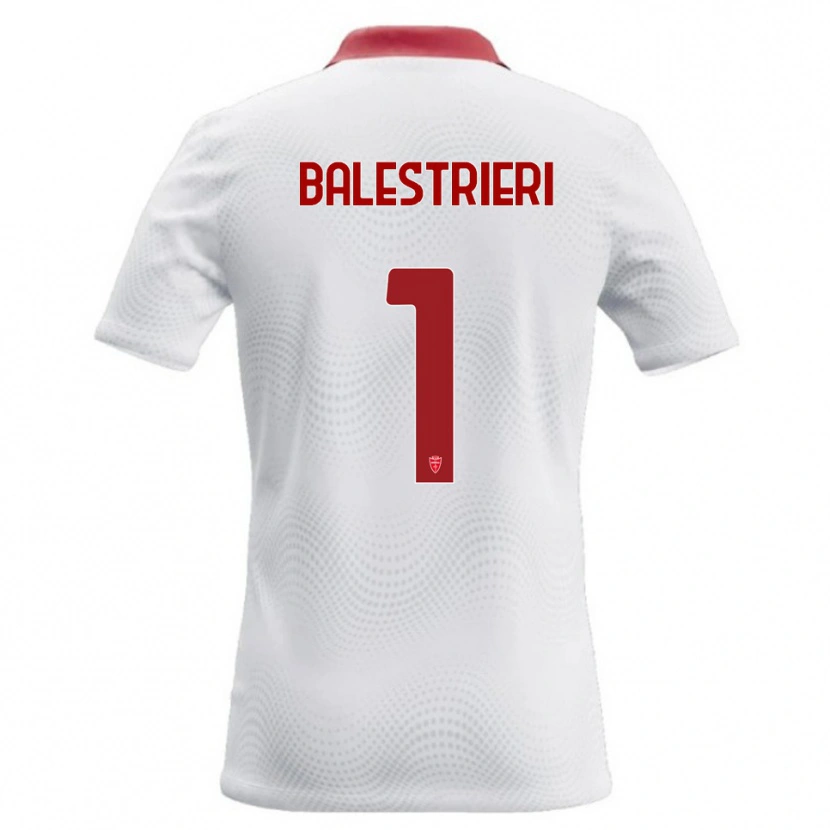 Danxen Dámské Alessandro Balestrieri #1 Bílá Červená Daleko Hráčské Dresy 2026/27 Dres