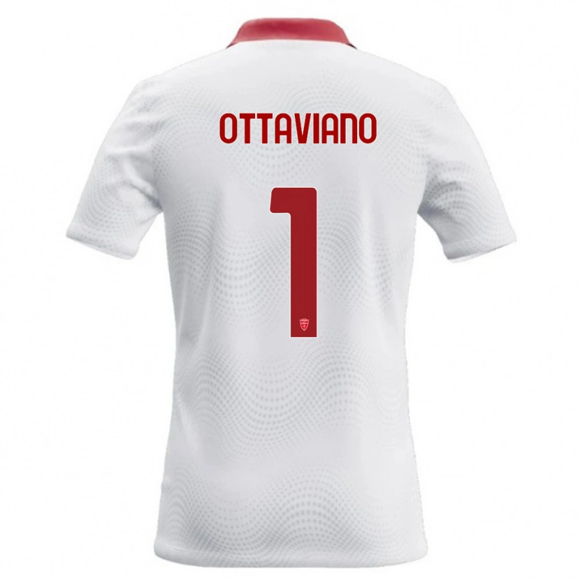 Danxen Dámské Alessandro Ottaviano #1 Bílá Červená Daleko Hráčské Dresy 2026/27 Dres