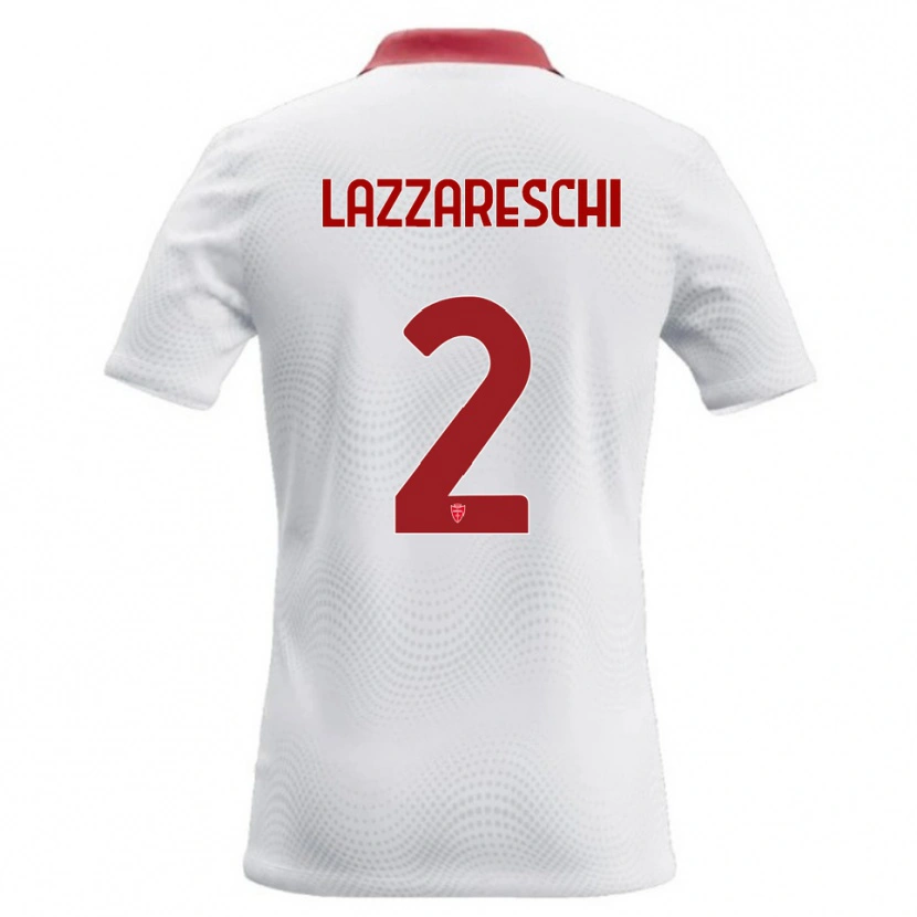 Danxen Dámské Andrea Lazzareschi #2 Bílá Červená Daleko Hráčské Dresy 2026/27 Dres