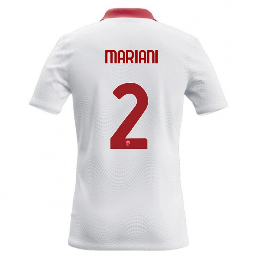 Danxen Dámské Christian Mariani #2 Bílá Červená Daleko Hráčské Dresy 2026/27 Dres