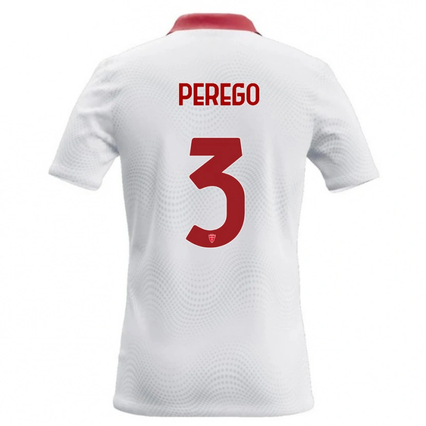 Danxen Dámské Gregorio Perego #3 Bílá Červená Daleko Hráčské Dresy 2026/27 Dres