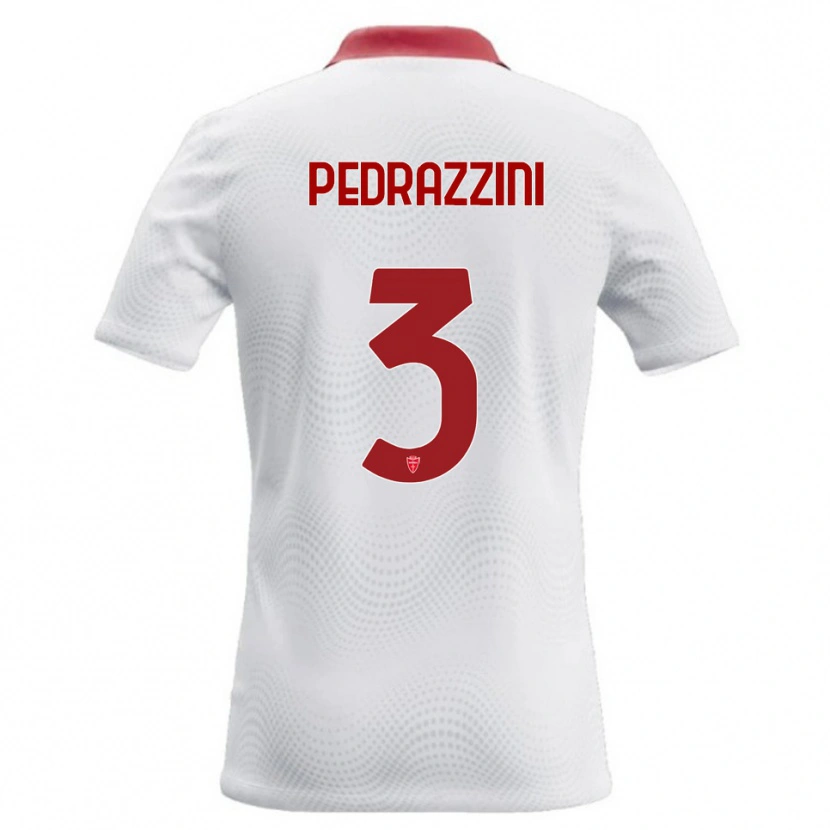 Danxen Dámské Carlo Pedrazzini #3 Bílá Červená Daleko Hráčské Dresy 2026/27 Dres