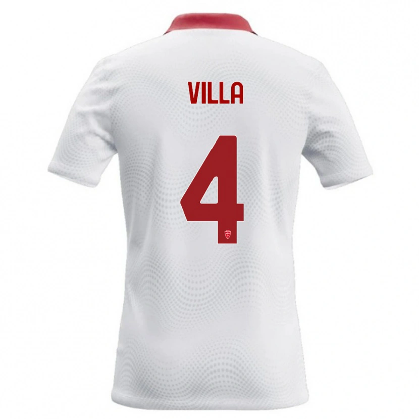 Danxen Dámské Manuel Villa #4 Bílá Červená Daleko Hráčské Dresy 2026/27 Dres