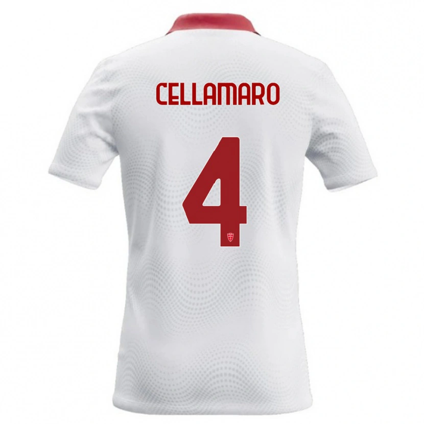 Danxen Dámské Simone Cellamaro #4 Bílá Červená Daleko Hráčské Dresy 2026/27 Dres