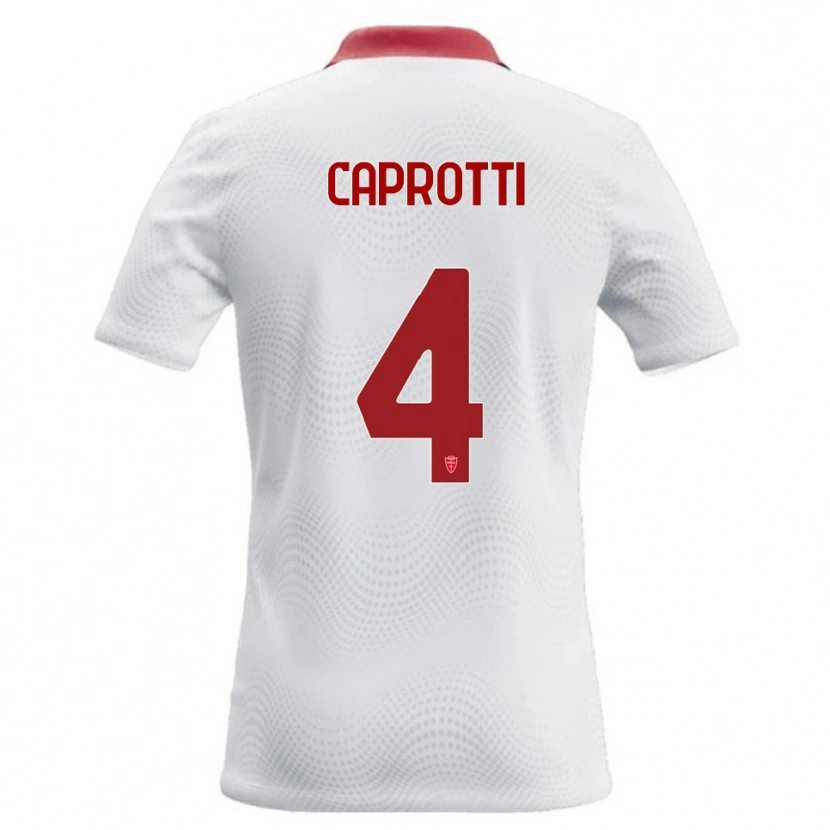 Danxen Dámské Carlo Caprotti #4 Bílá Červená Daleko Hráčské Dresy 2026/27 Dres