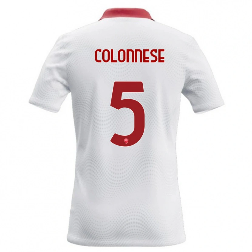 Danxen Dámské Lorenzo Colonnese #5 Bílá Červená Daleko Hráčské Dresy 2026/27 Dres