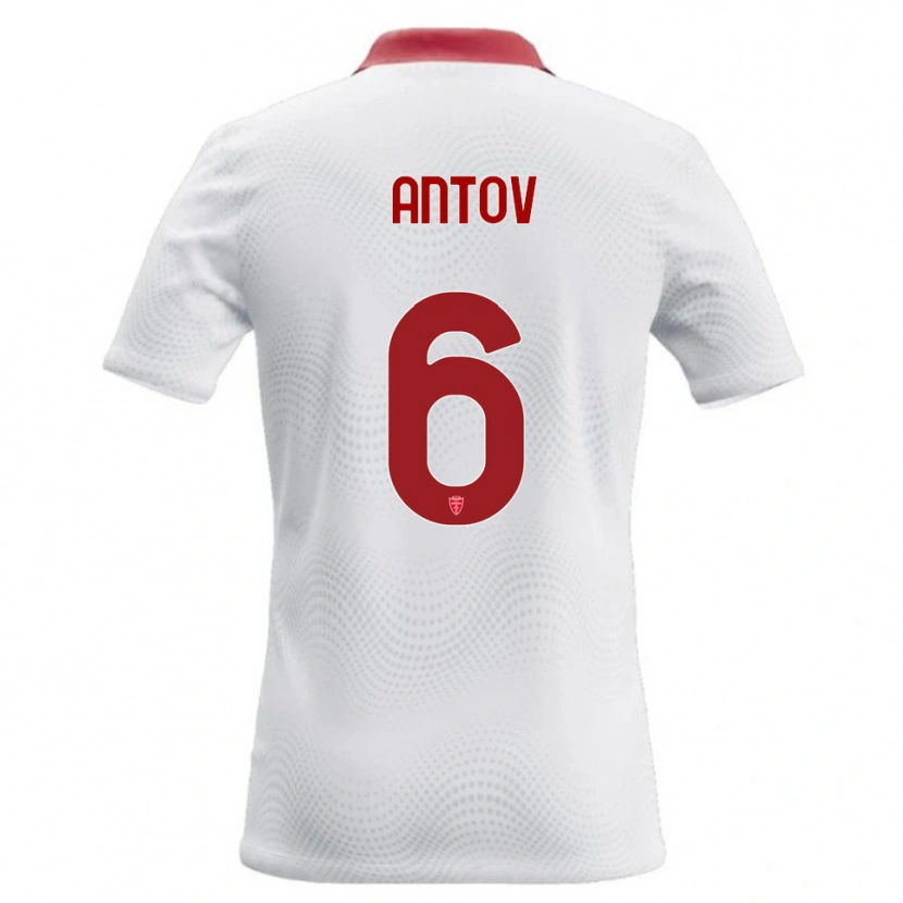 Danxen Dámské Valentin Antov #6 Bílá Červená Daleko Hráčské Dresy 2026/27 Dres