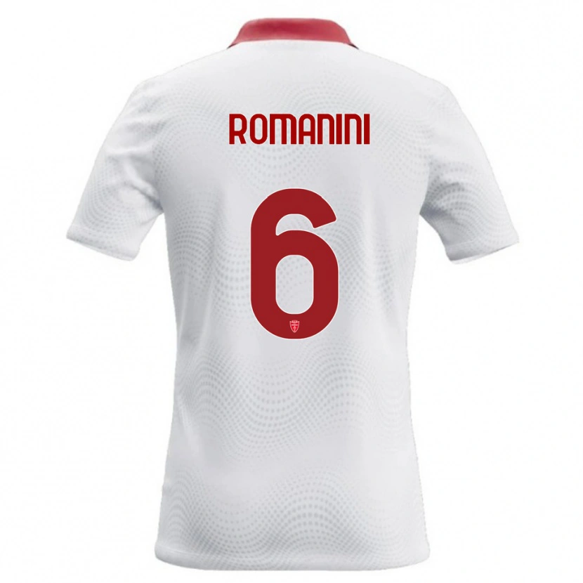 Danxen Dámské Andrea Romanini #6 Bílá Červená Daleko Hráčské Dresy 2026/27 Dres