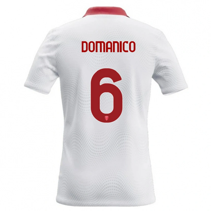 Danxen Dámské Saverio Domanico #6 Bílá Červená Daleko Hráčské Dresy 2026/27 Dres
