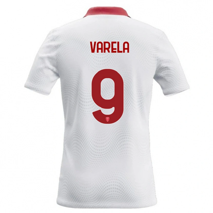 Danxen Dámské Gustavo Varela #9 Bílá Červená Daleko Hráčské Dresy 2026/27 Dres