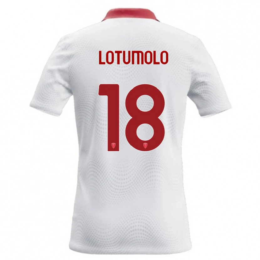 Danxen Dámské Matteo Lotumolo #18 Bílá Červená Daleko Hráčské Dresy 2026/27 Dres