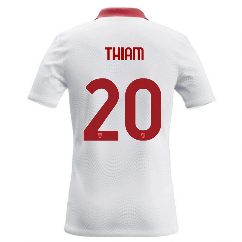 Danxen Dámské Demba Thiam #20 Bílá Červená Daleko Hráčské Dresy 2026/27 Dres