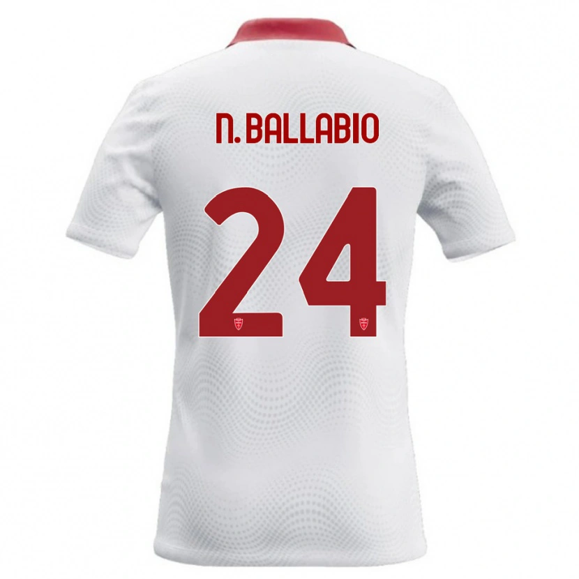 Danxen Dámské Nicolò Ballabio #24 Bílá Červená Daleko Hráčské Dresy 2026/27 Dres