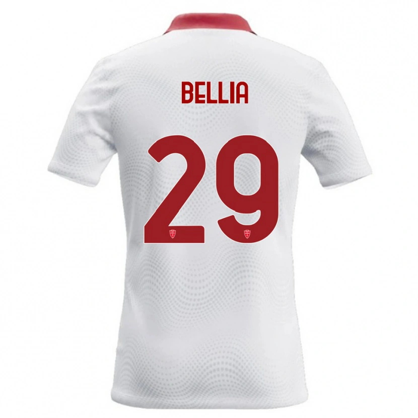 Danxen Dámské Edoardo Bellia #29 Bílá Červená Daleko Hráčské Dresy 2026/27 Dres
