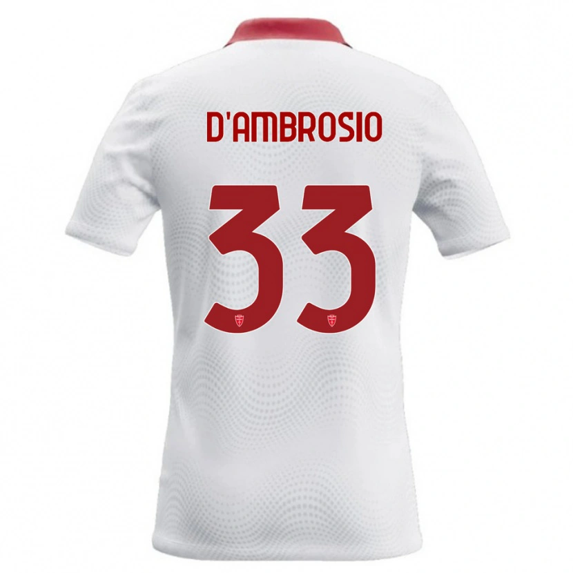 Danxen Dámské Danilo D'ambrosio #33 Bílá Červená Daleko Hráčské Dresy 2026/27 Dres