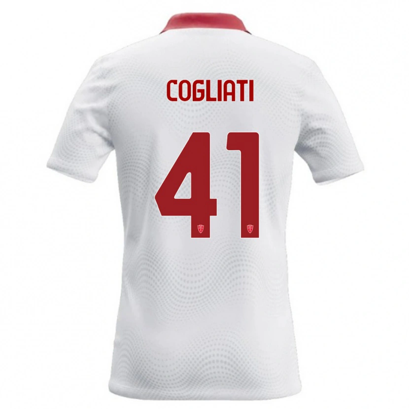 Danxen Dámské Andrea Cogliati #41 Bílá Červená Daleko Hráčské Dresy 2026/27 Dres