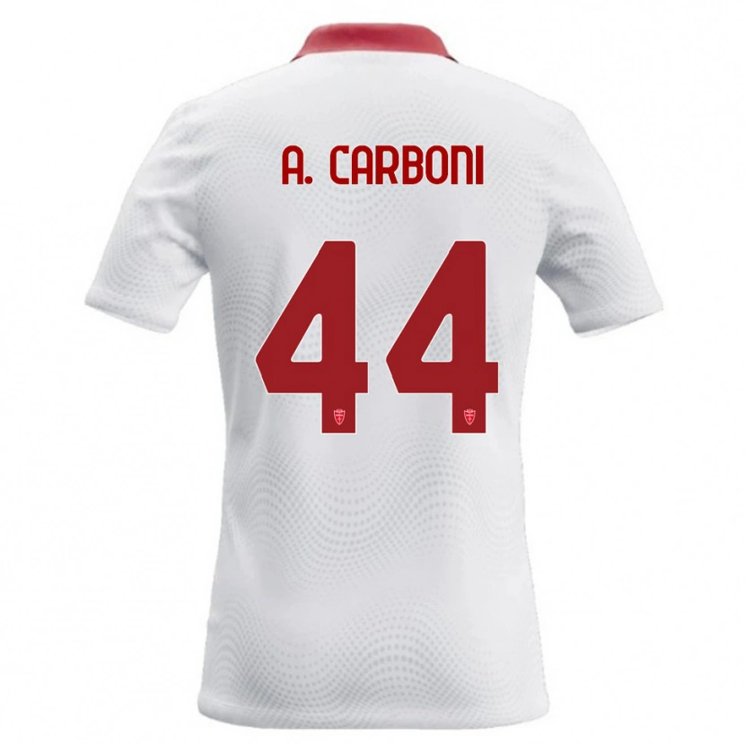 Danxen Dámské Andrea Carboni #44 Bílá Červená Daleko Hráčské Dresy 2026/27 Dres