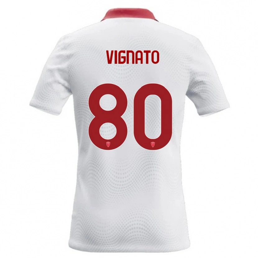 Danxen Dámské Samuele Vignato #80 Bílá Červená Daleko Hráčské Dresy 2026/27 Dres