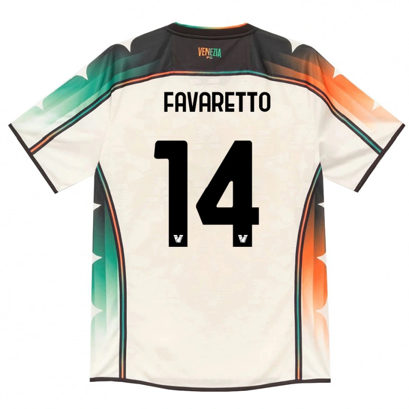 Danxen Dámské Alessio Favaretto #14 Oldlace Oranžová Zelená Daleko Hráčské Dresy 2026/27 Dres