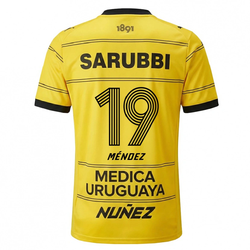 Danxen Dámské Diego Méndez #19 Žlutá Černá Daleko Hráčské Dresy 2026/27 Dres