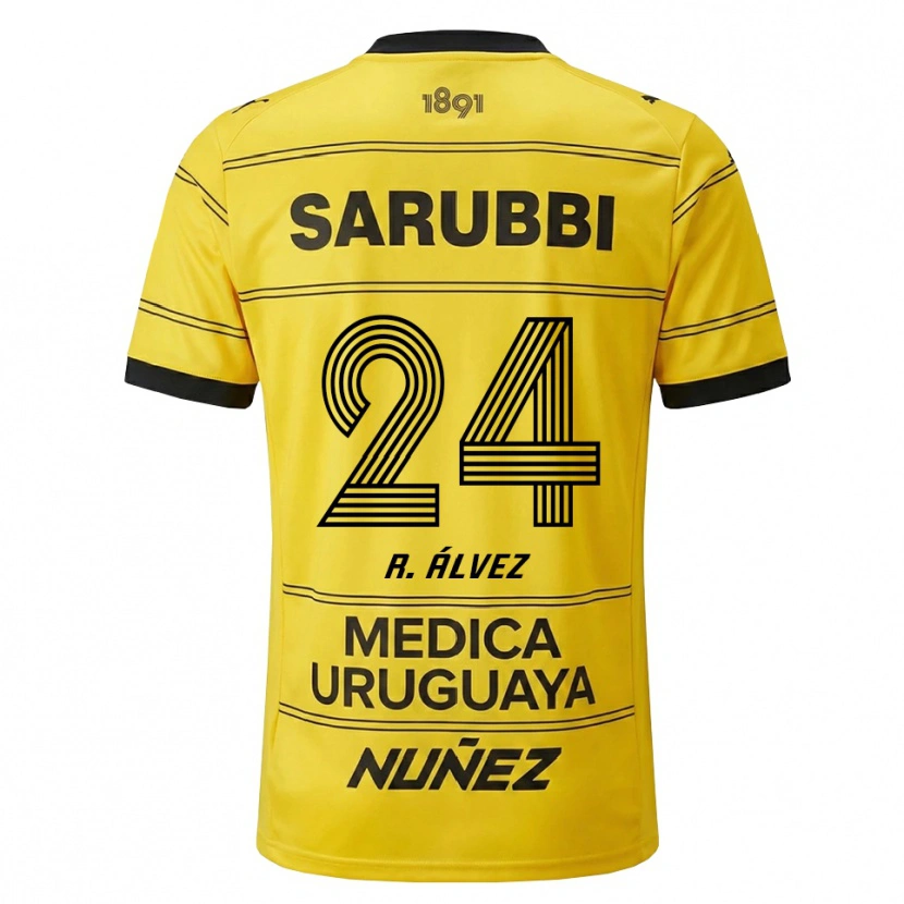 Danxen Dámské Rodrigo Álvez #24 Žlutá Černá Daleko Hráčské Dresy 2026/27 Dres