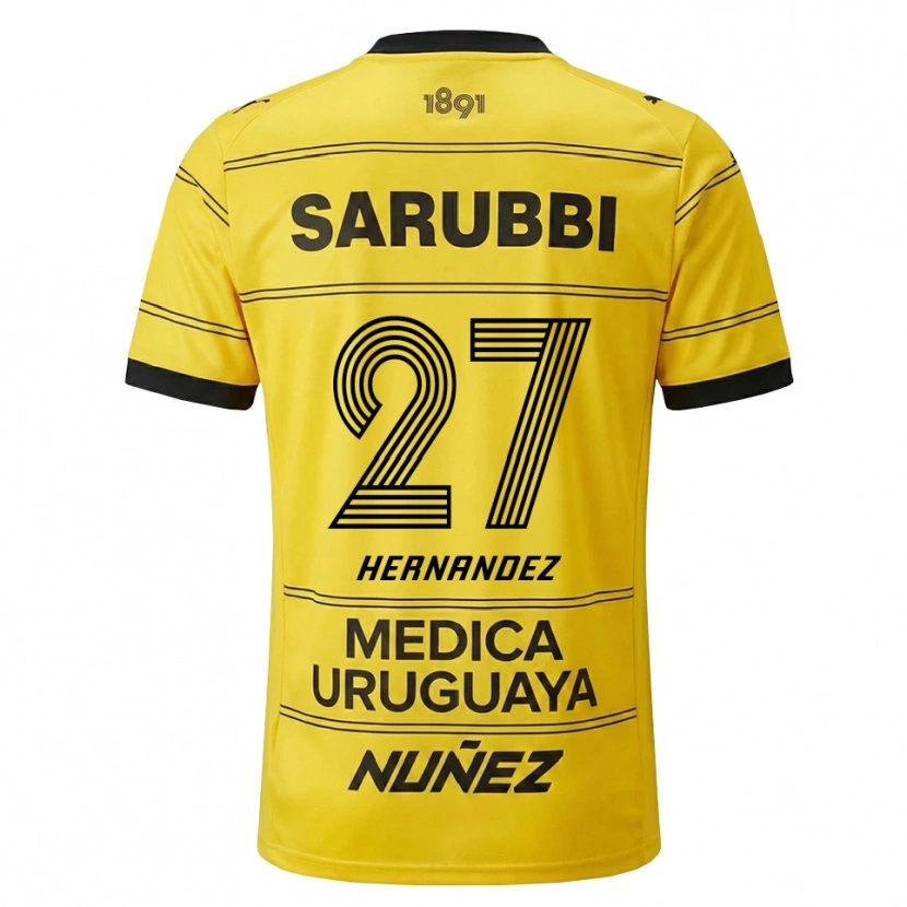 Danxen Dámské Lucas Hernández #27 Žlutá Černá Daleko Hráčské Dresy 2026/27 Dres