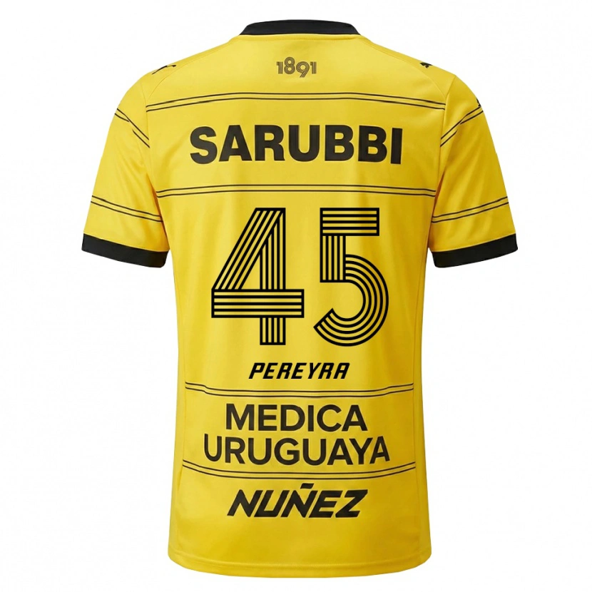 Danxen Dámské Estevan Pereyra #45 Žlutá Černá Daleko Hráčské Dresy 2026/27 Dres