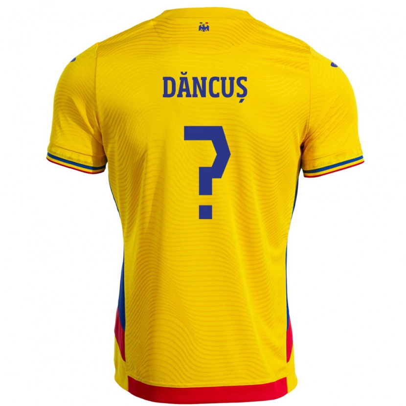 Danxen Dětské Rumunsko Andrei Dăncuș #0 Žlutá Domů Hráčské Dresy 24-26 Dres