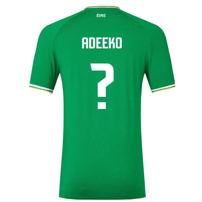 Danxen Dětské Irsko Baba Adeeko #0 Zelená Domů Hráčské Dresy 24-26 Dres