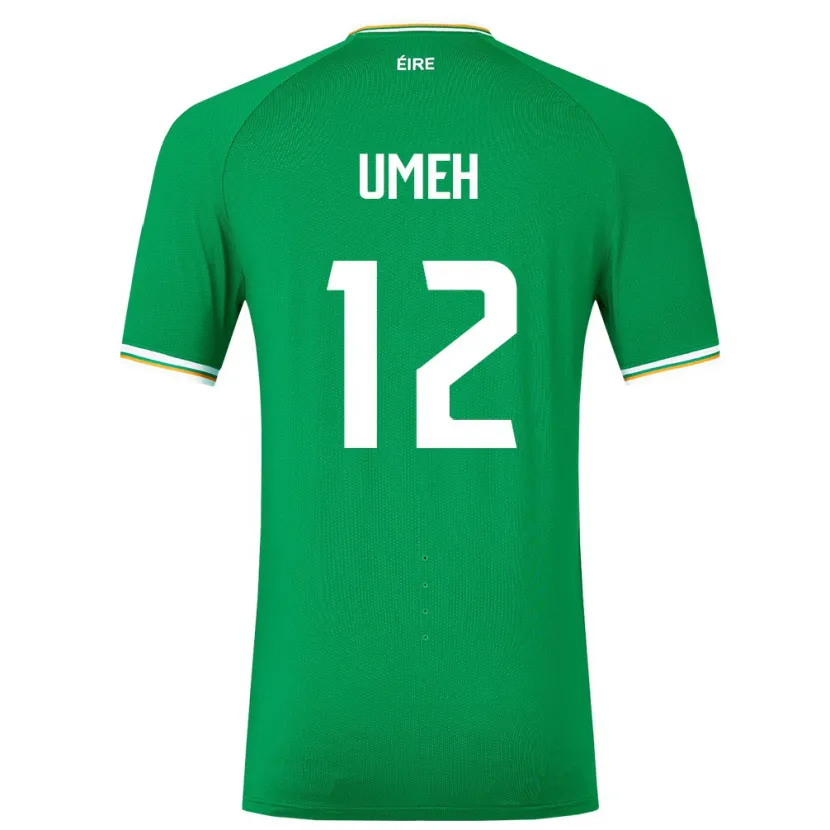 Danxen Dětské Irsko Jaden Umeh #12 Zelená Domů Hráčské Dresy 24-26 Dres