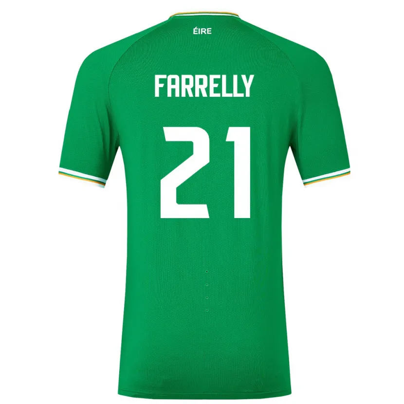 Danxen Dětské Irsko Sinead Farrelly #21 Zelená Domů Hráčské Dresy 24-26 Dres