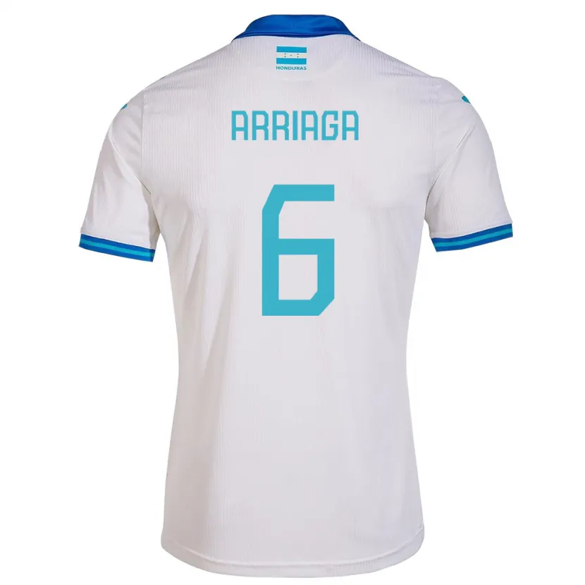 Danxen Dětské Honduras Javier Arriaga #6 Bílý Domů Hráčské Dresy 24-26 Dres