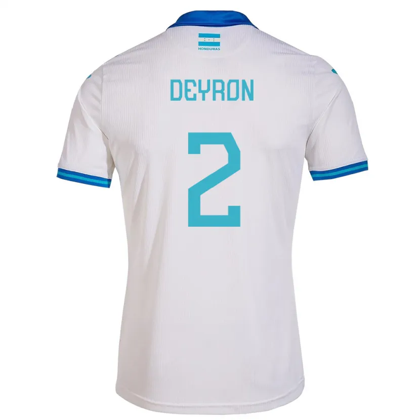 Danxen Dětské Honduras Deyron Martínez #2 Bílý Domů Hráčské Dresy 24-26 Dres