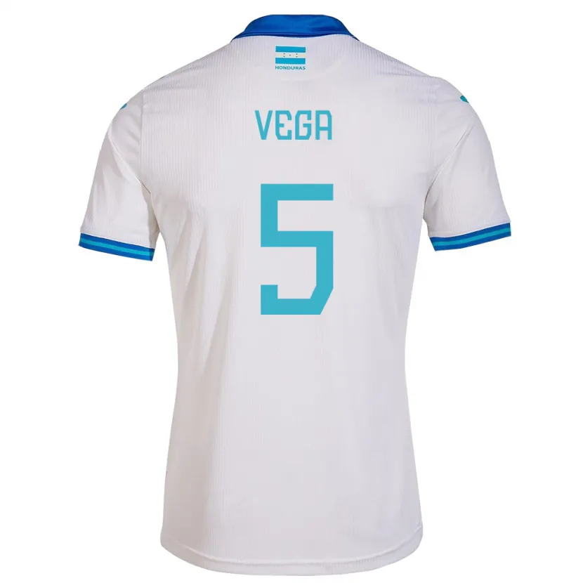 Danxen Dětské Honduras Luis Vega #5 Bílý Domů Hráčské Dresy 24-26 Dres